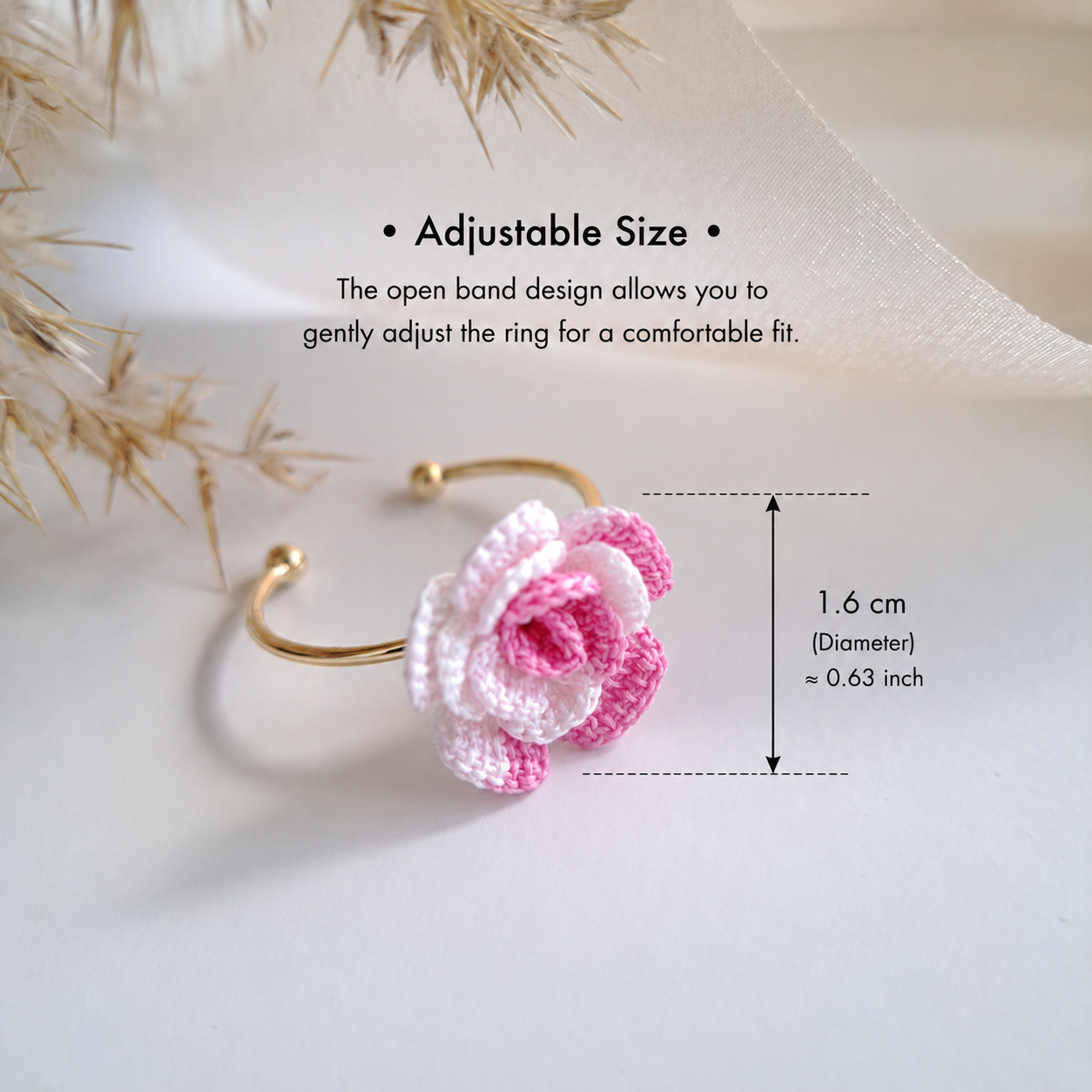 Crochet Rose Ring