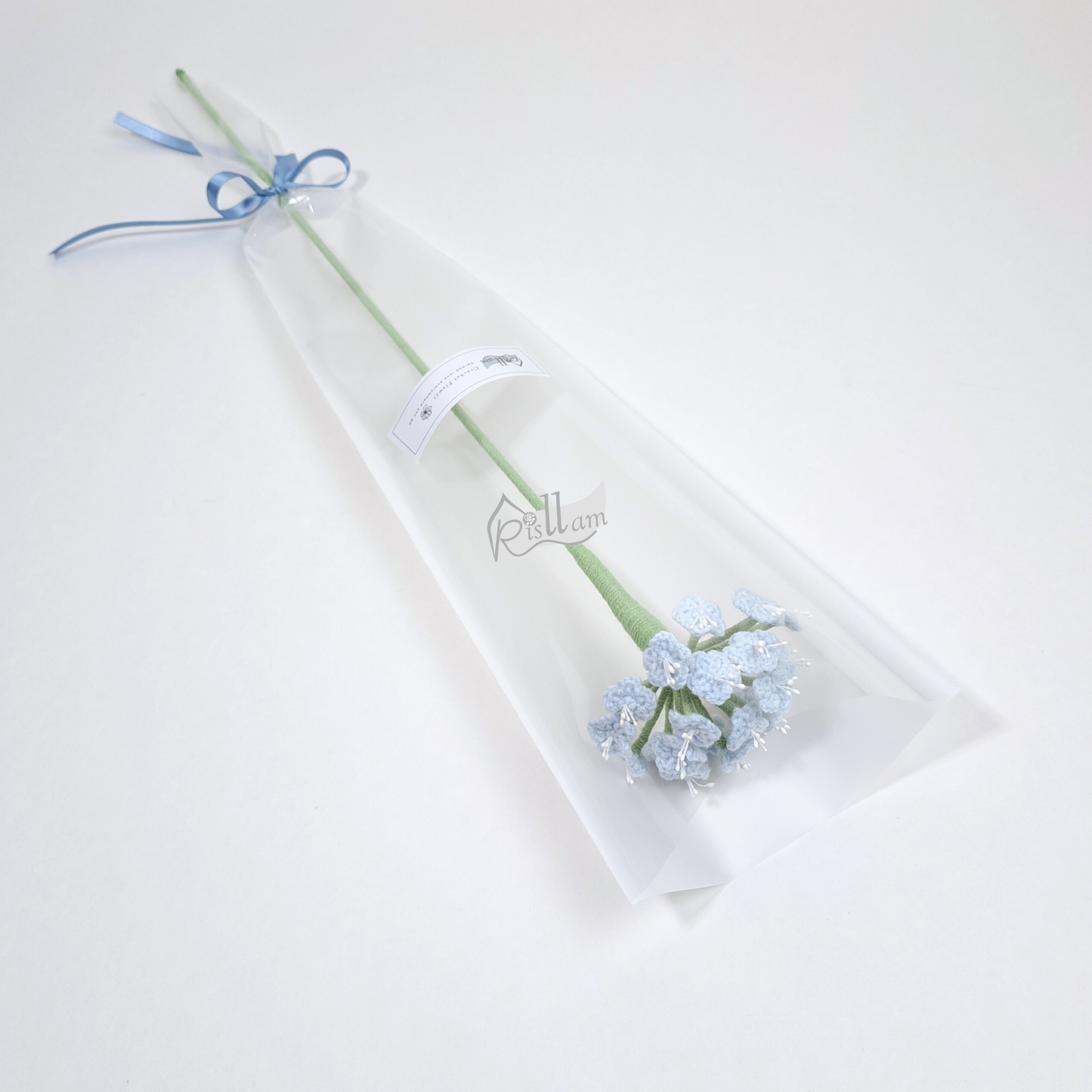 Classic Crochet Blue Lace in Clear Gift Bag - Ready to Go (White, Pink, Blue)