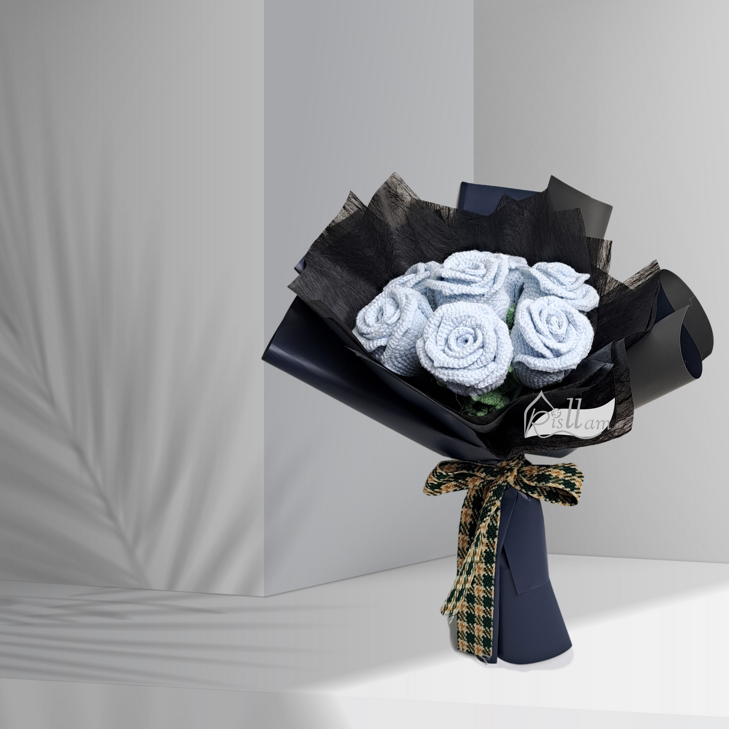 Steamware Rose 03 Bouquet -7 stems, Powder Blue