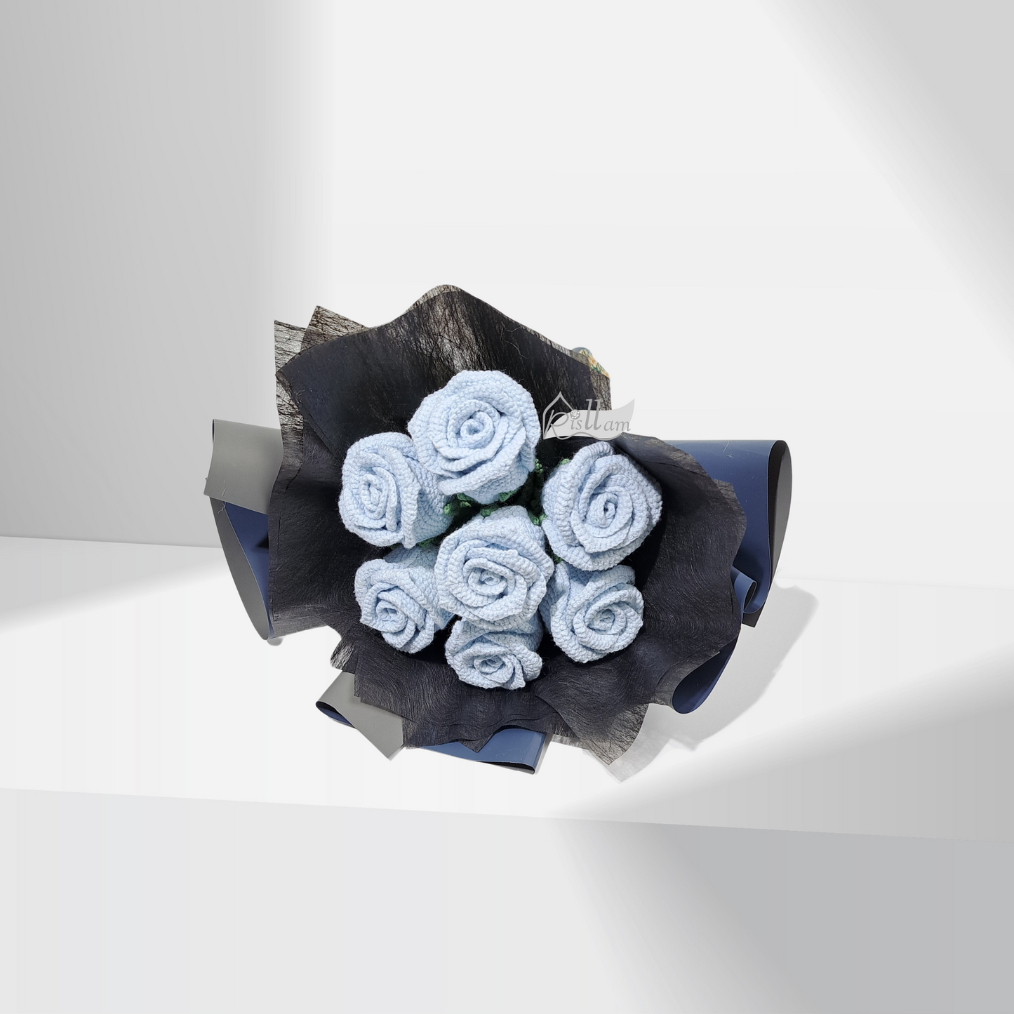 Steamware Rose 03 Bouquet -7 stems, Powder Blue