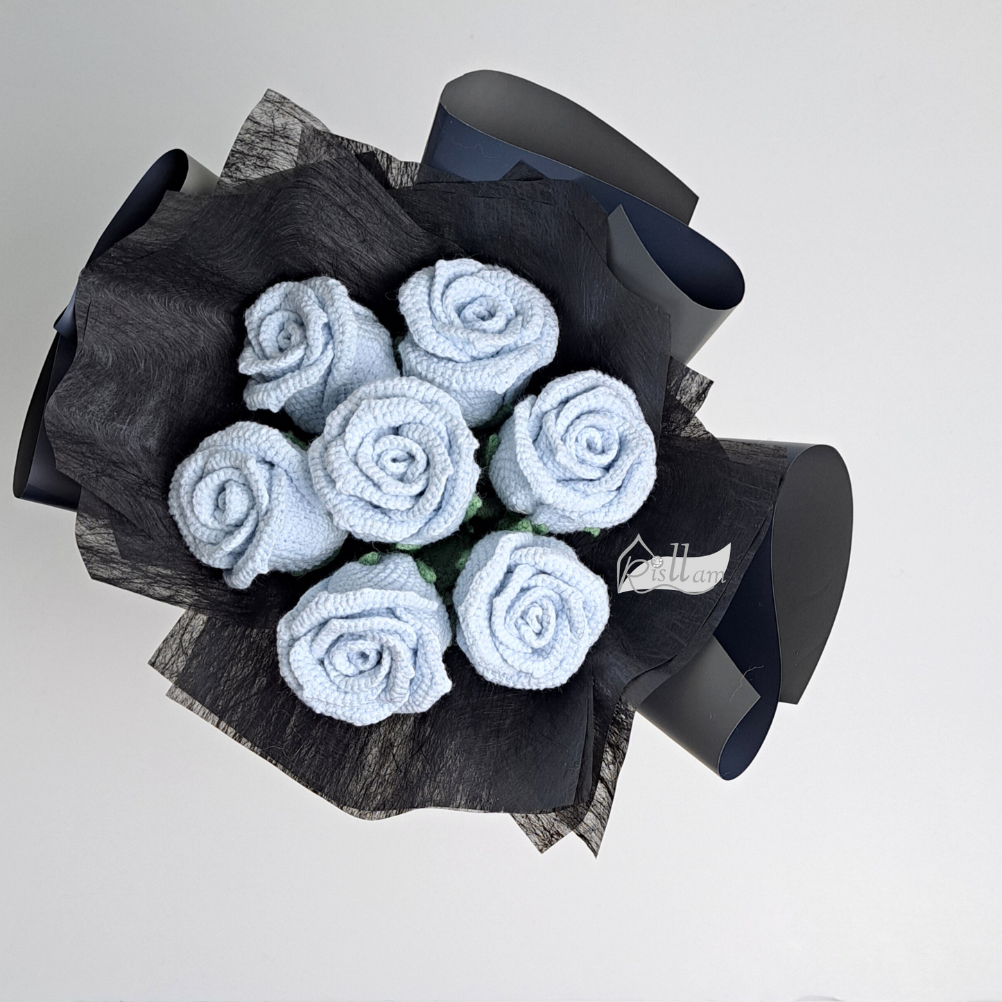 Steamware Rose 03 Bouquet -7 stems, Powder Blue