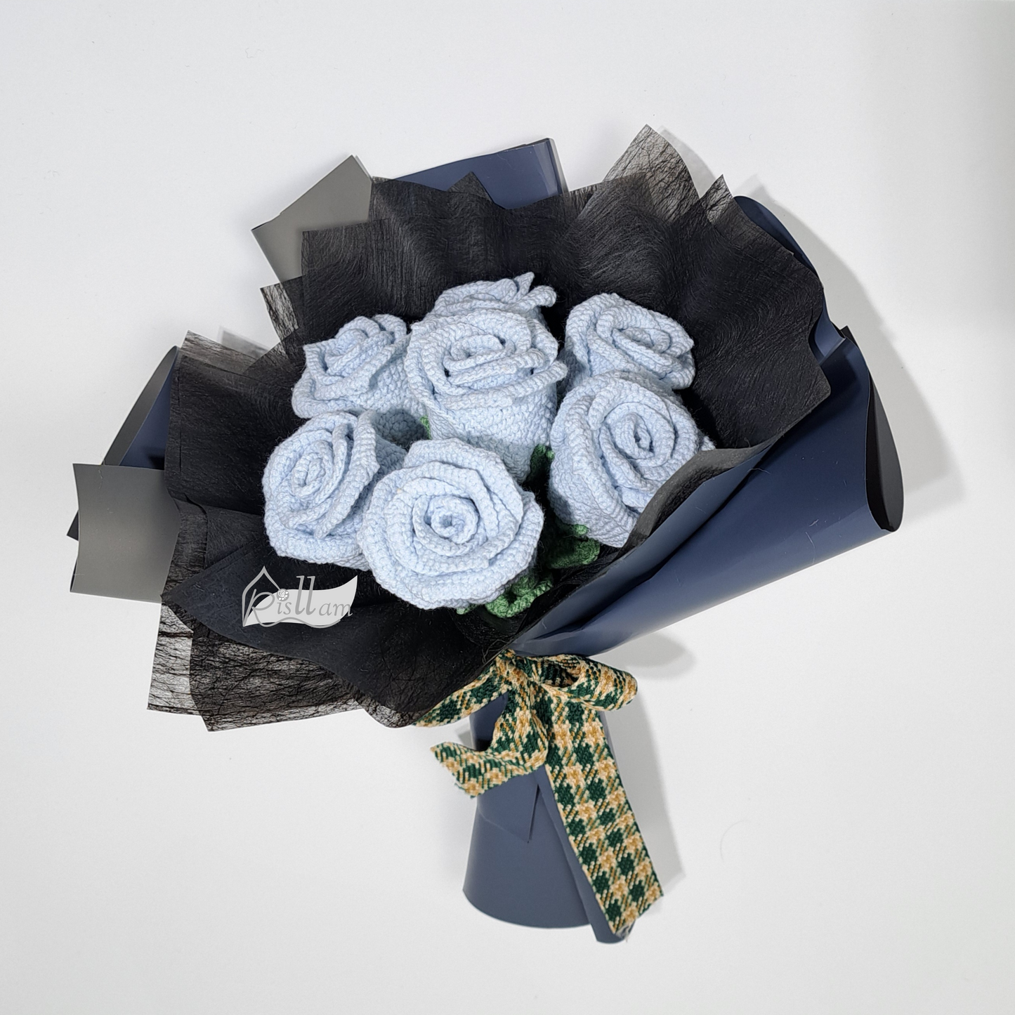 Steamware Rose 03 Bouquet -7 stems, Powder Blue
