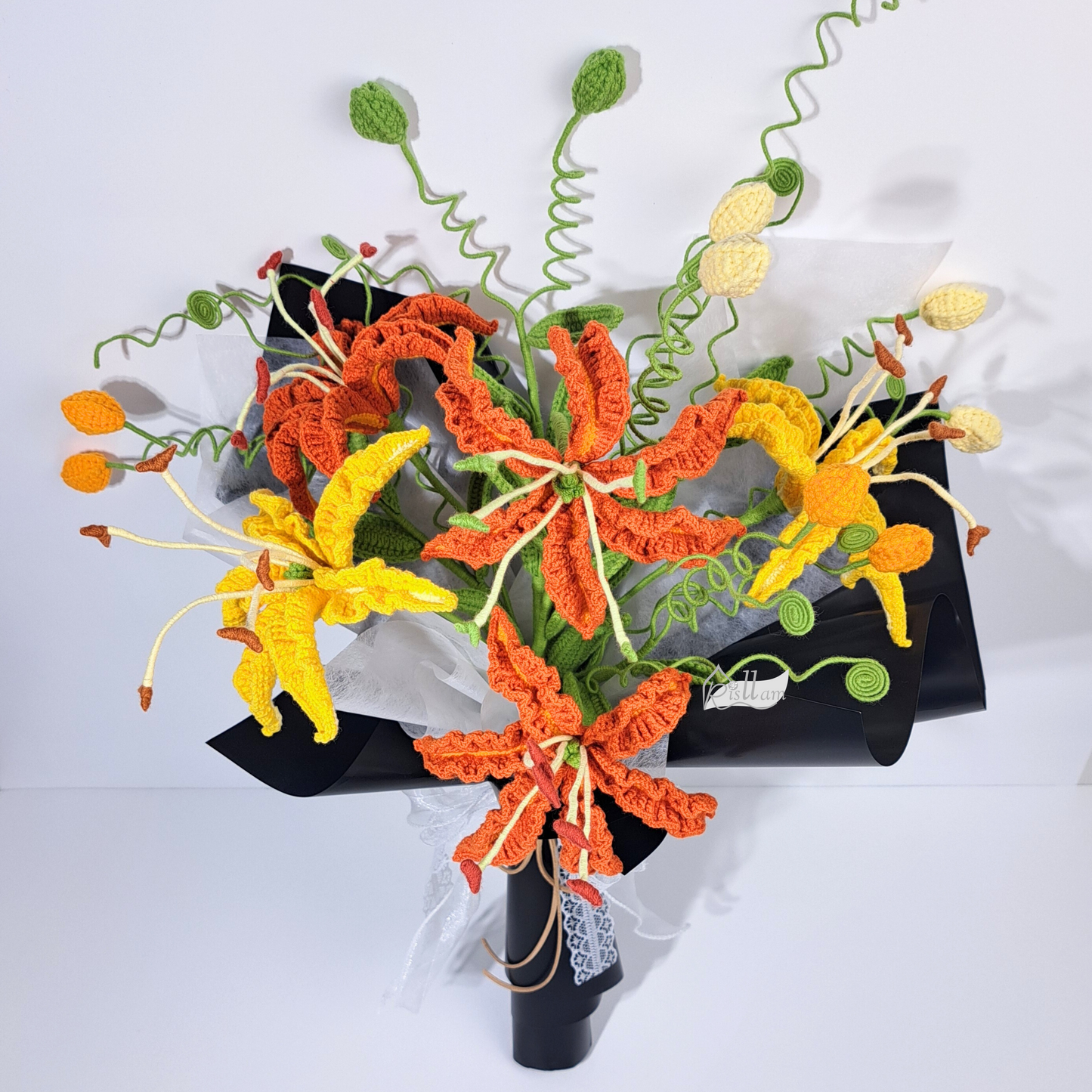 Gloriosa Lily Bouquet- Orange & Yellow