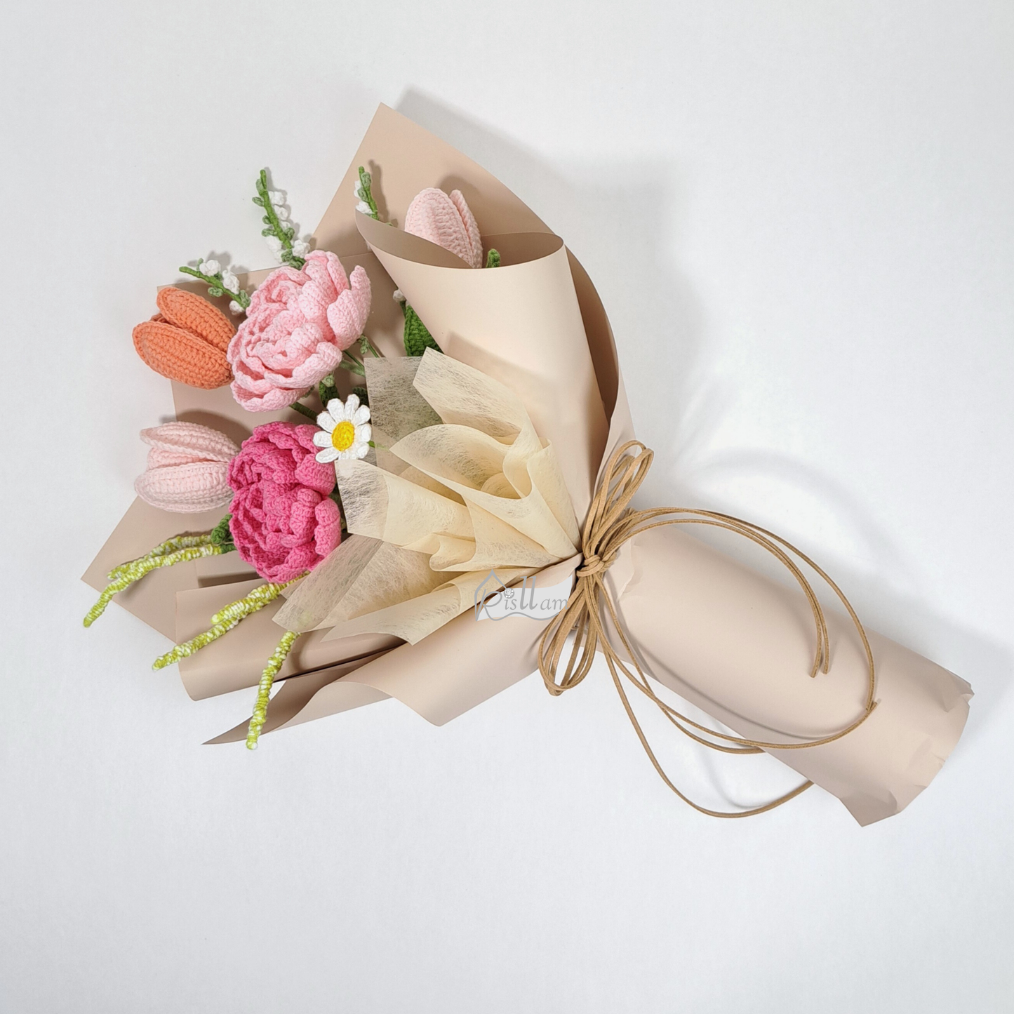 Crochet Multifloral Rose & Tulips Bouquet