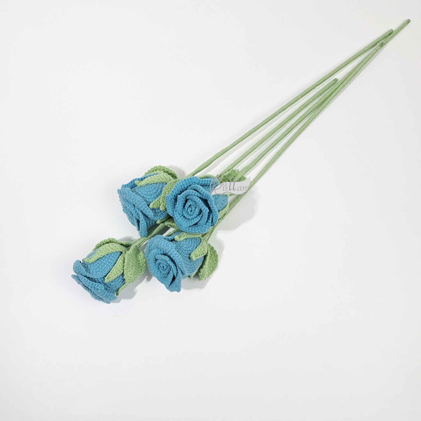 Stemware Rose 04 - White, blue