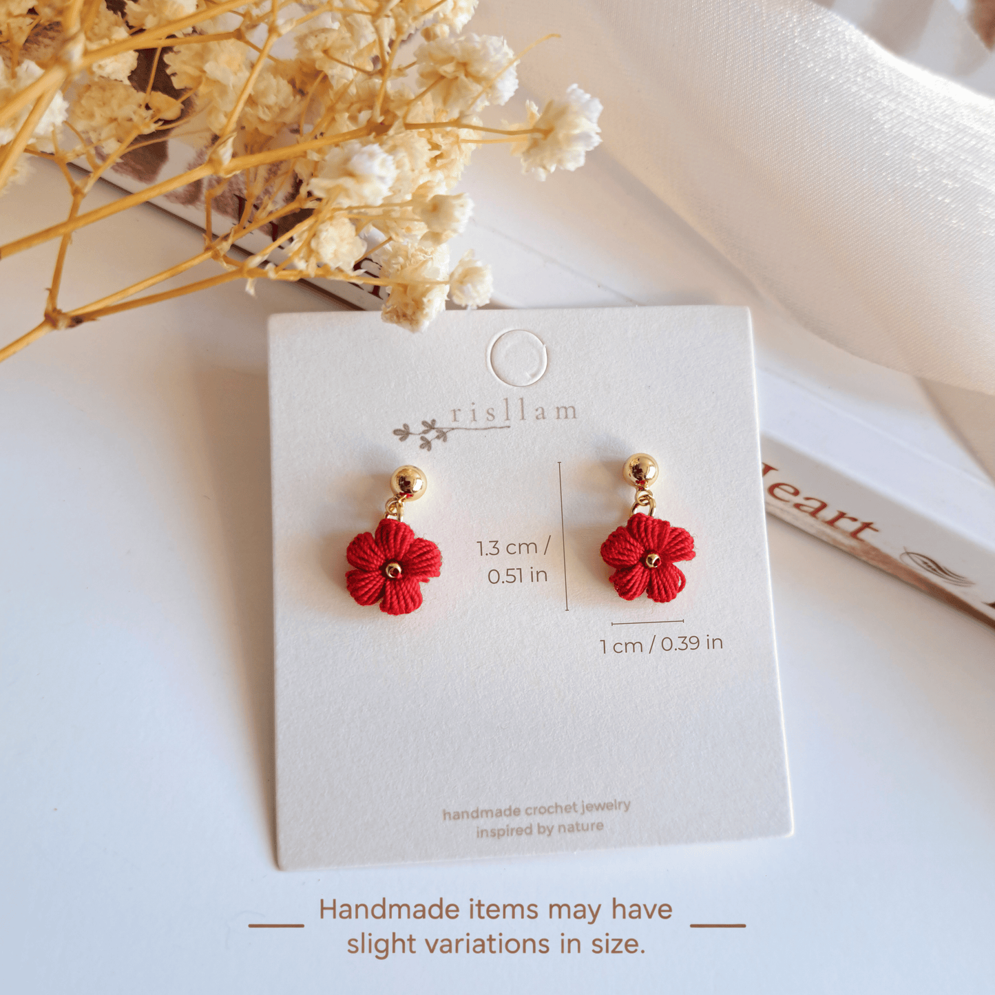 Handmade Crochet Puff Earings