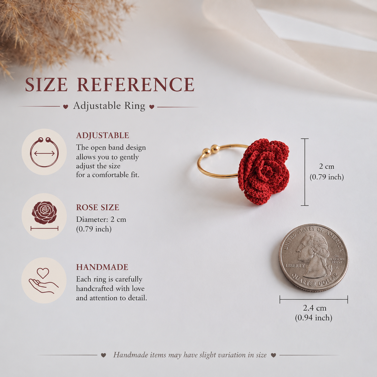 Crochet Rose Ring