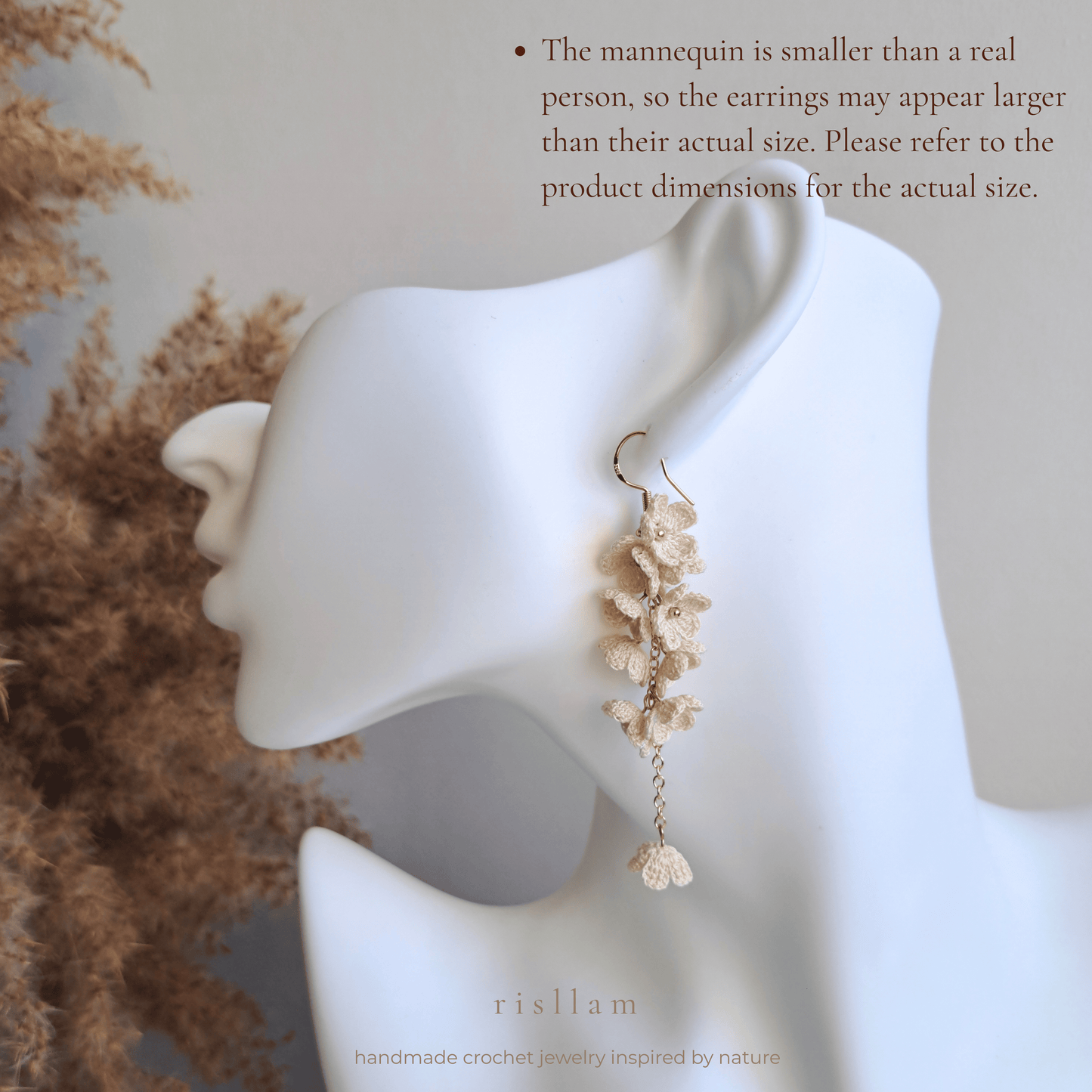 Micro Crochet Mini Blossom Dangle Earings