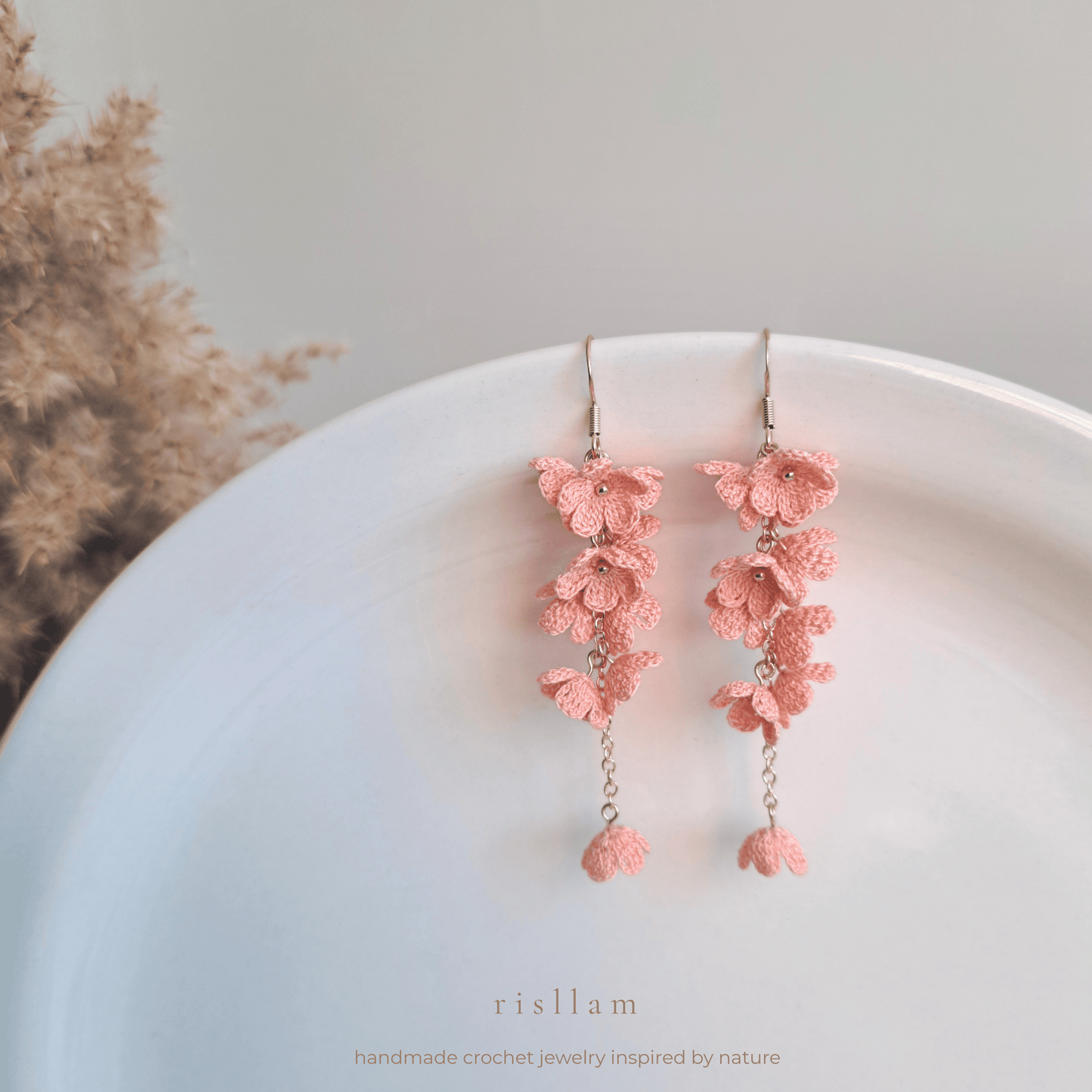 Micro Crochet Mini Blossom Dangle Earings