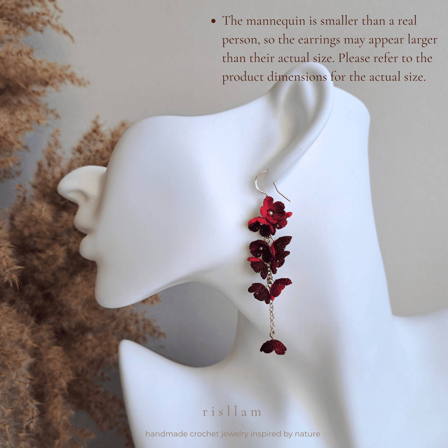 Micro Crochet Mini Blossom Dangle Earings