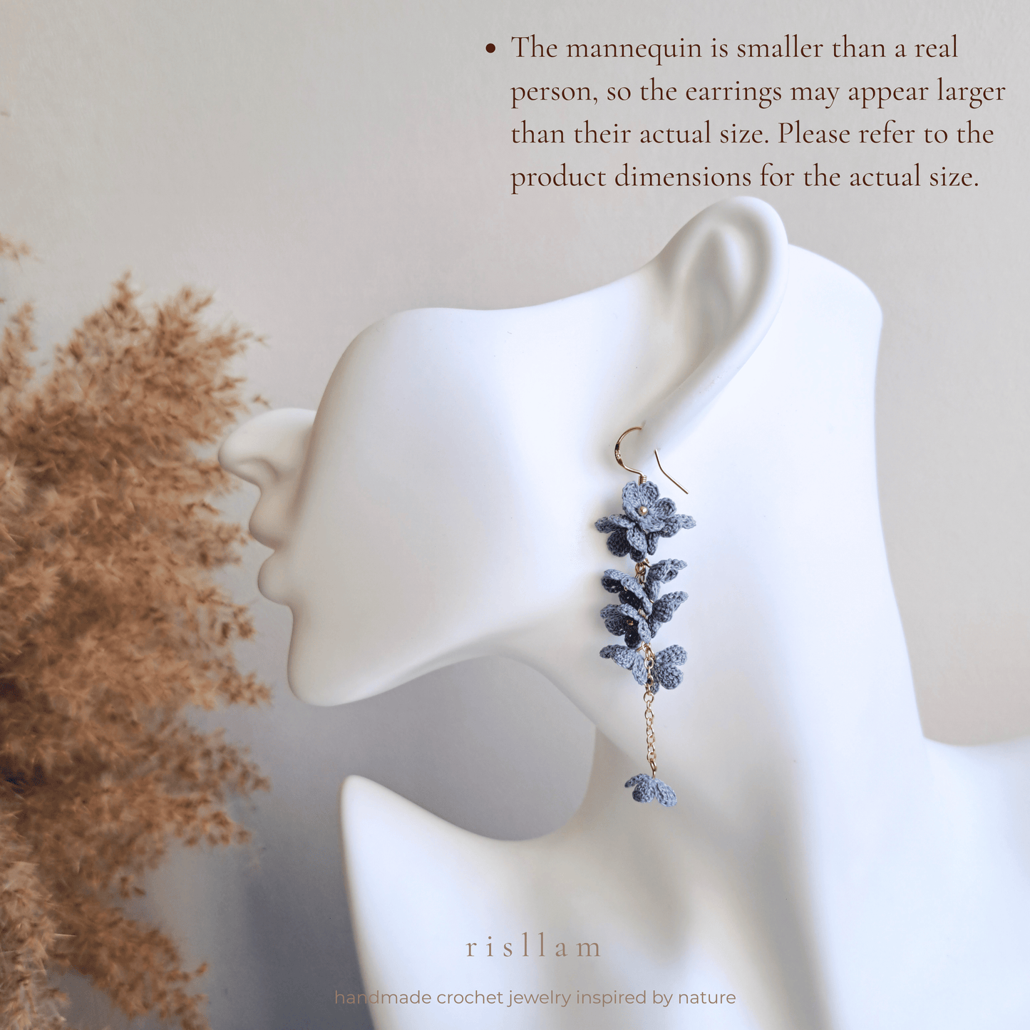 Micro Crochet Mini Blossom Dangle Earings