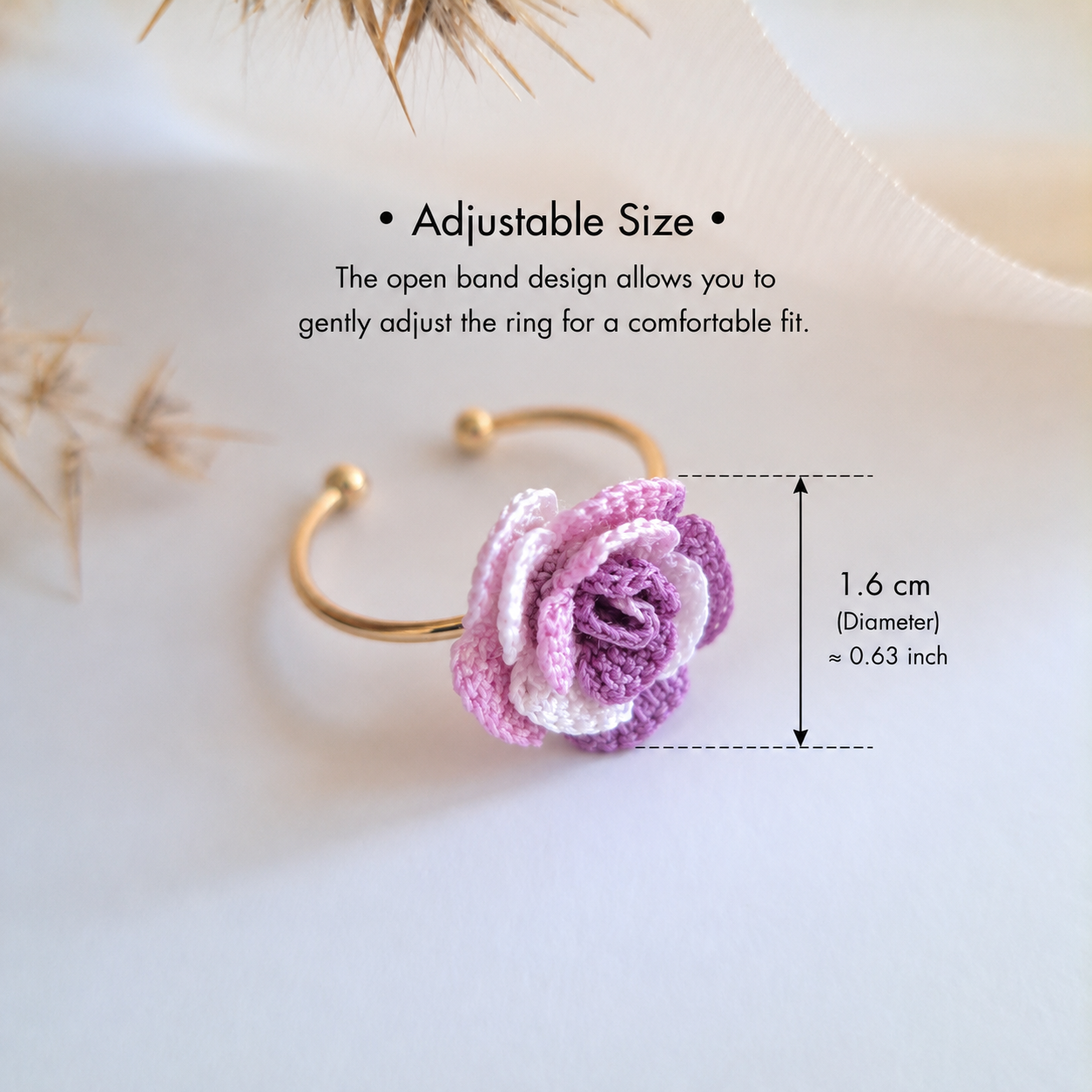 Crochet Rose Ring