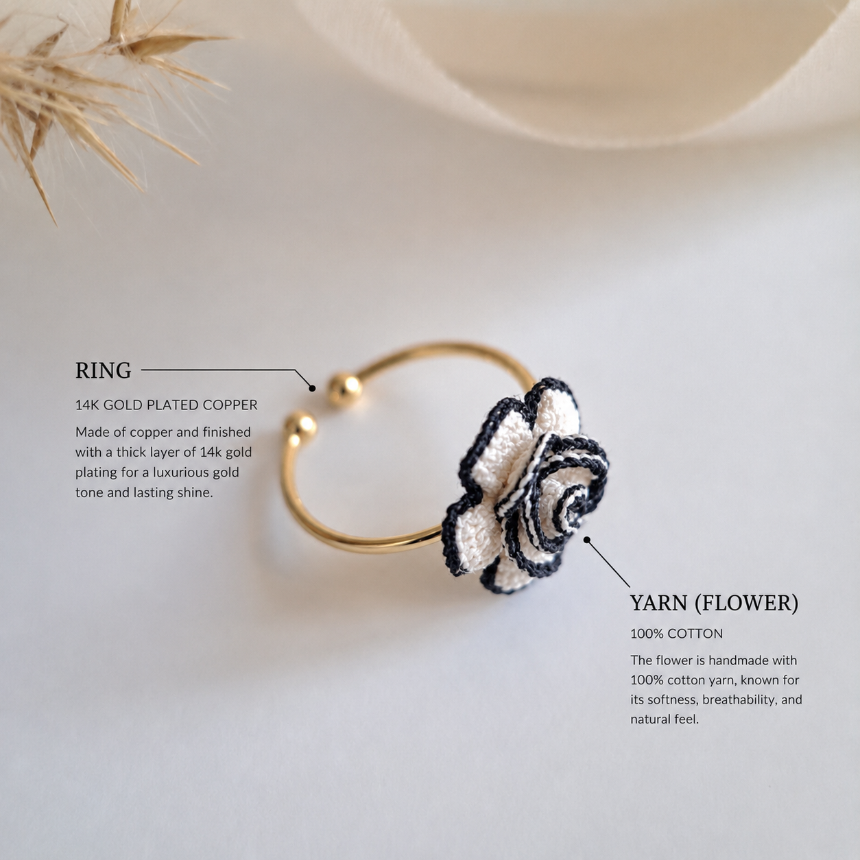 Crochet Rose Ring