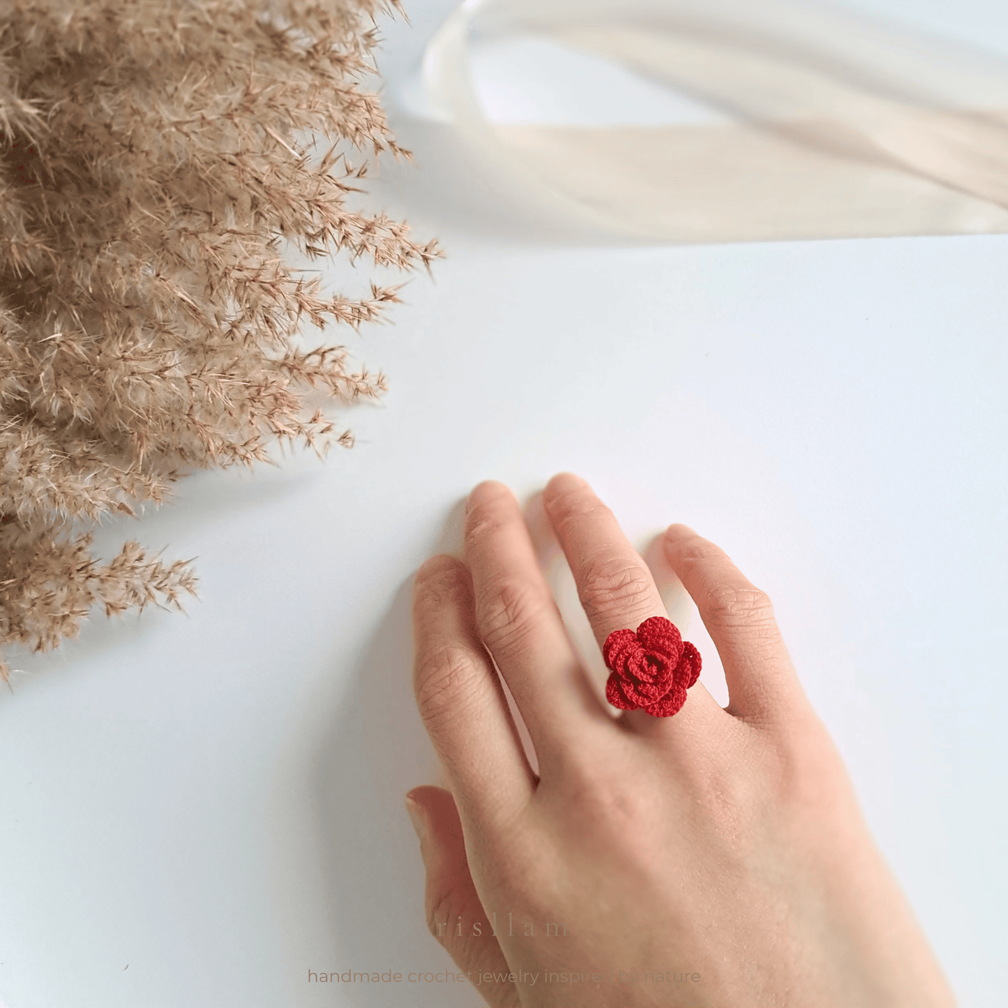 Crochet Rose Ring