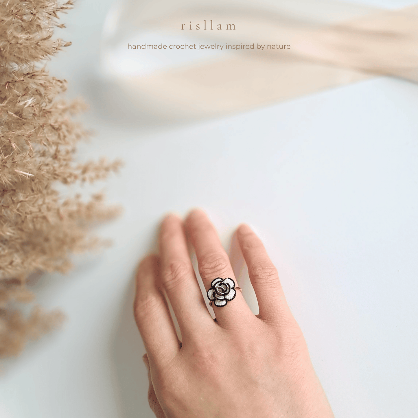 Crochet Rose Ring