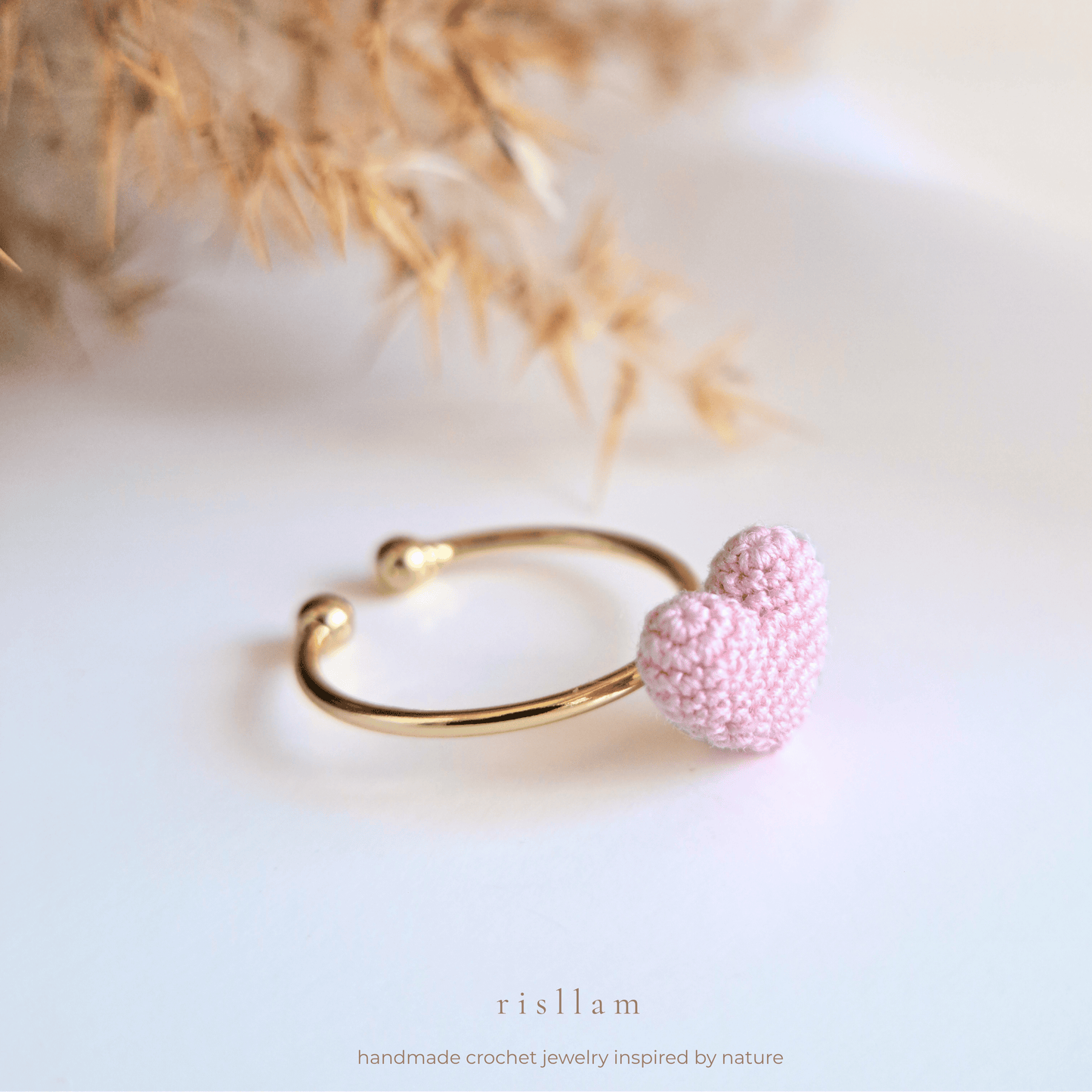 Handmade Crochet Heart Ring