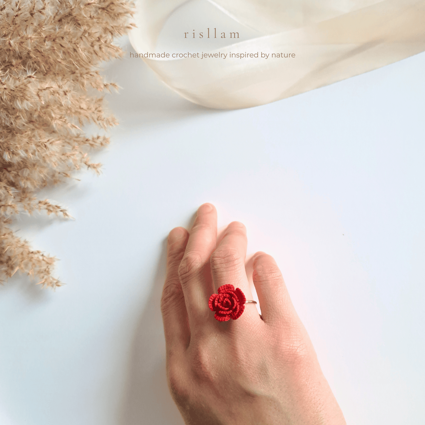 Crochet Rose Ring