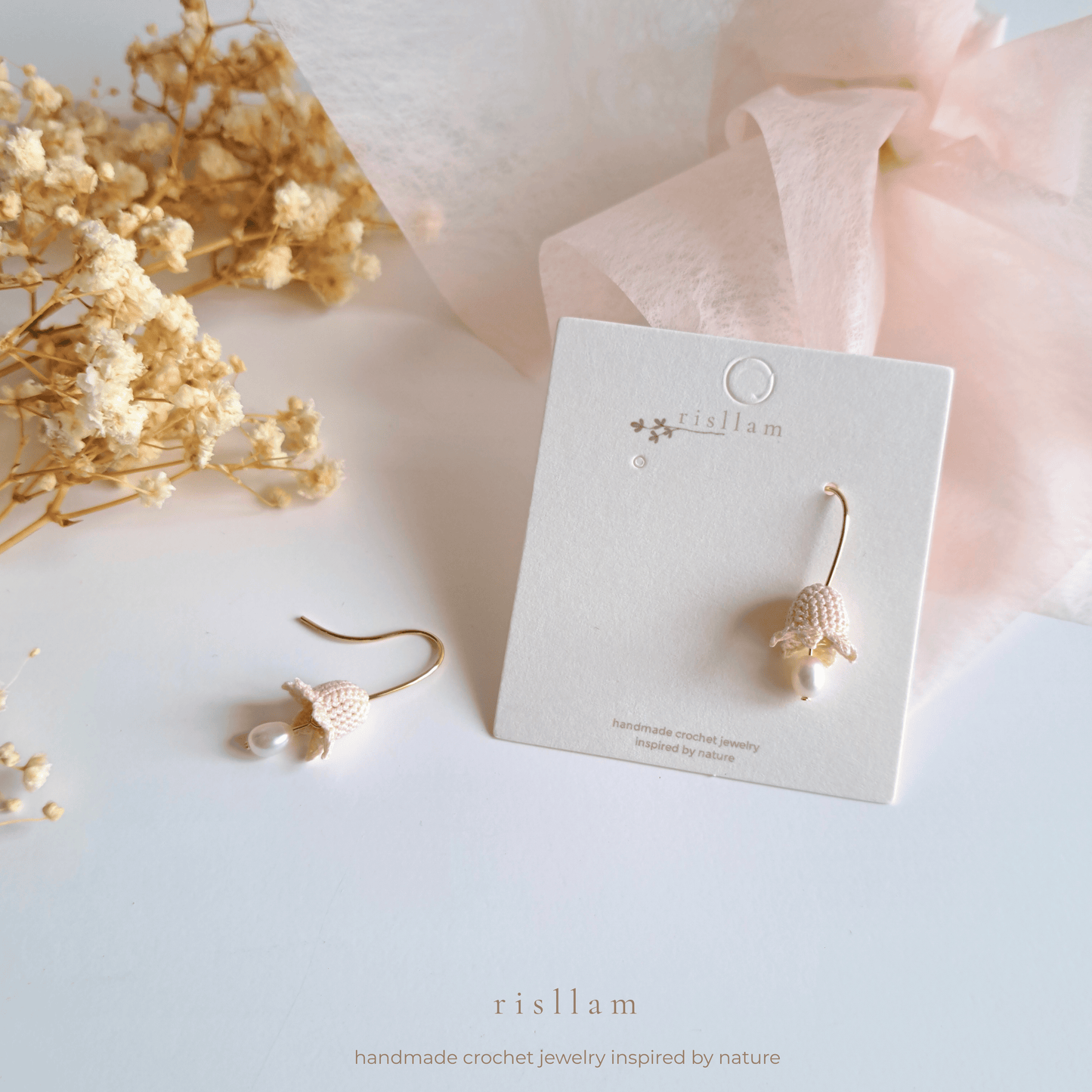 Crochet Lily of the Valley Earrings