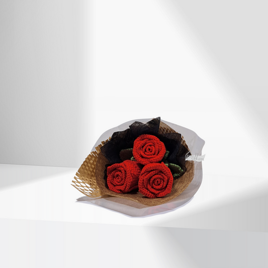 Steamware Rose 01 Bouquet ( 3 stems ) - Red