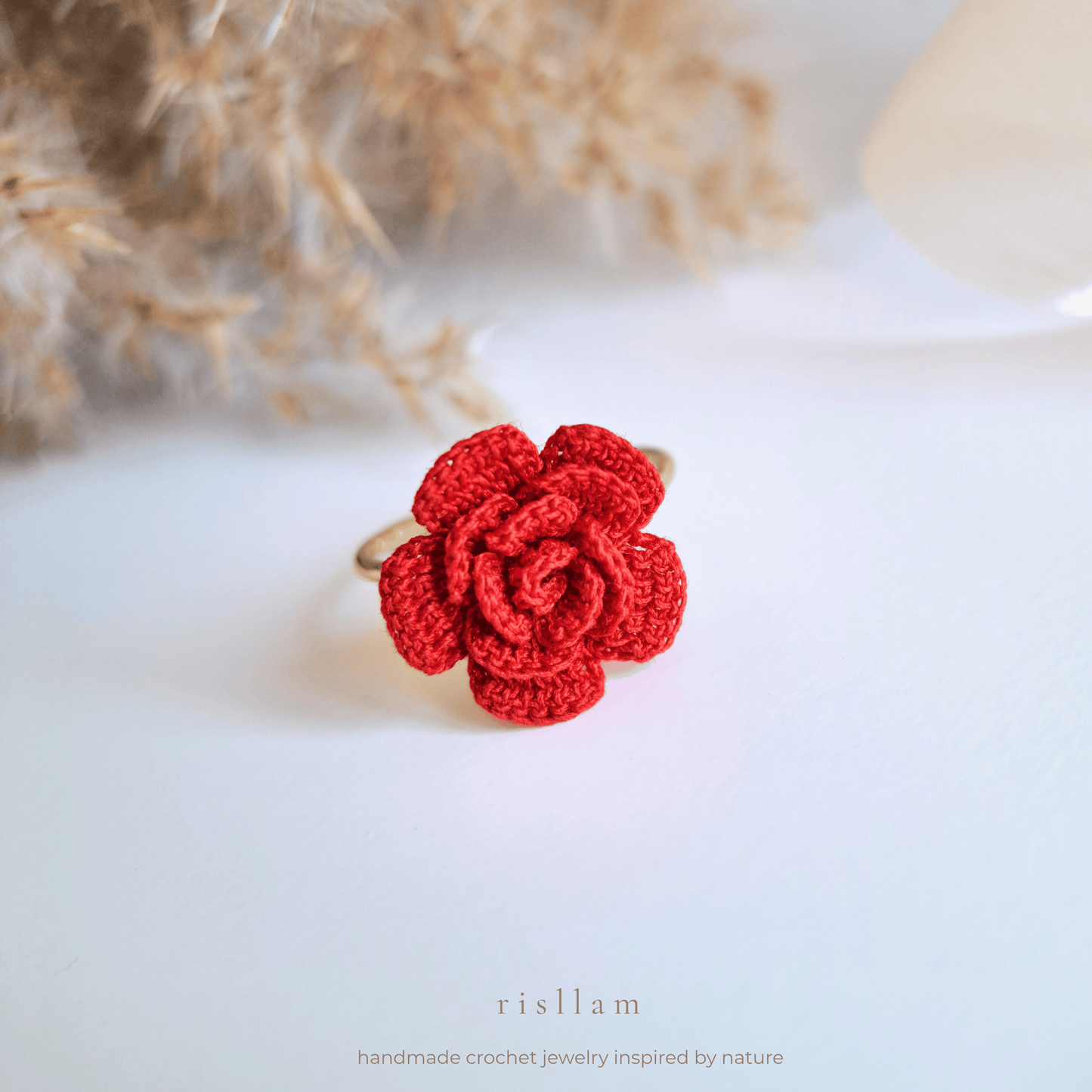 Crochet Rose Ring