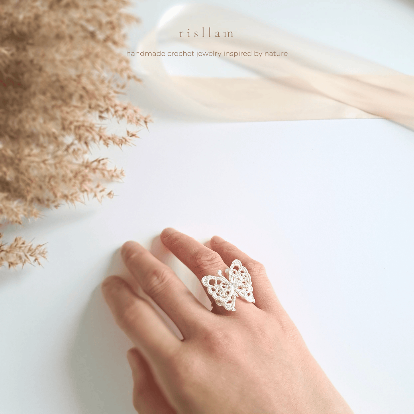 Crochet Butterfly Ring