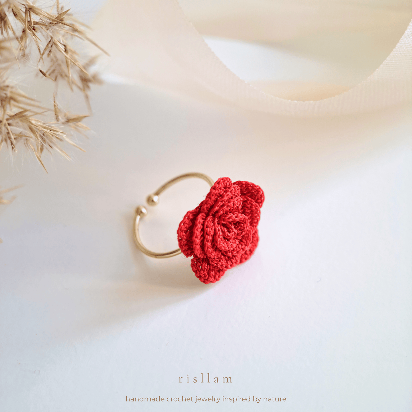 Crochet Rose Ring