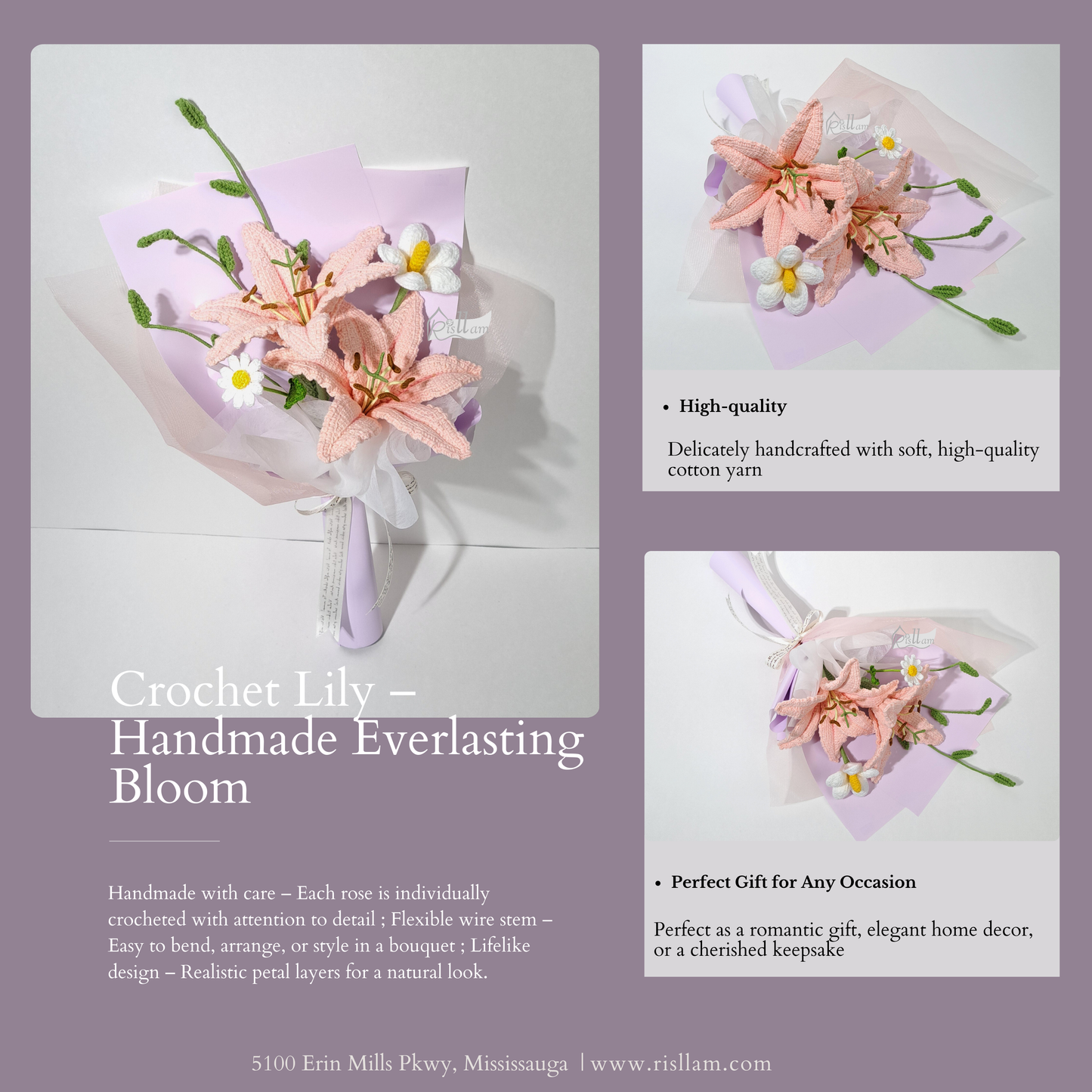 Crochet Lily 01 Bouquet