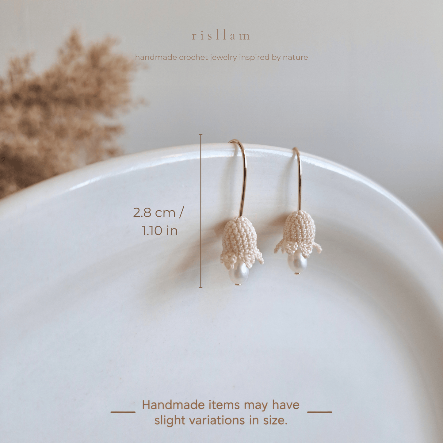 Crochet Lily of the Valley Earrings