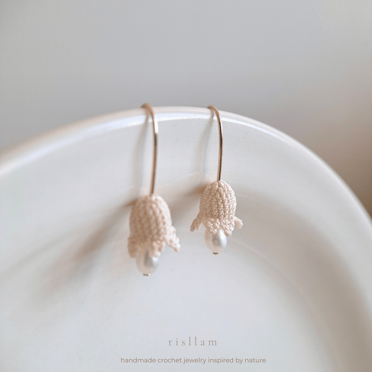 Crochet Lily of the Valley Earrings