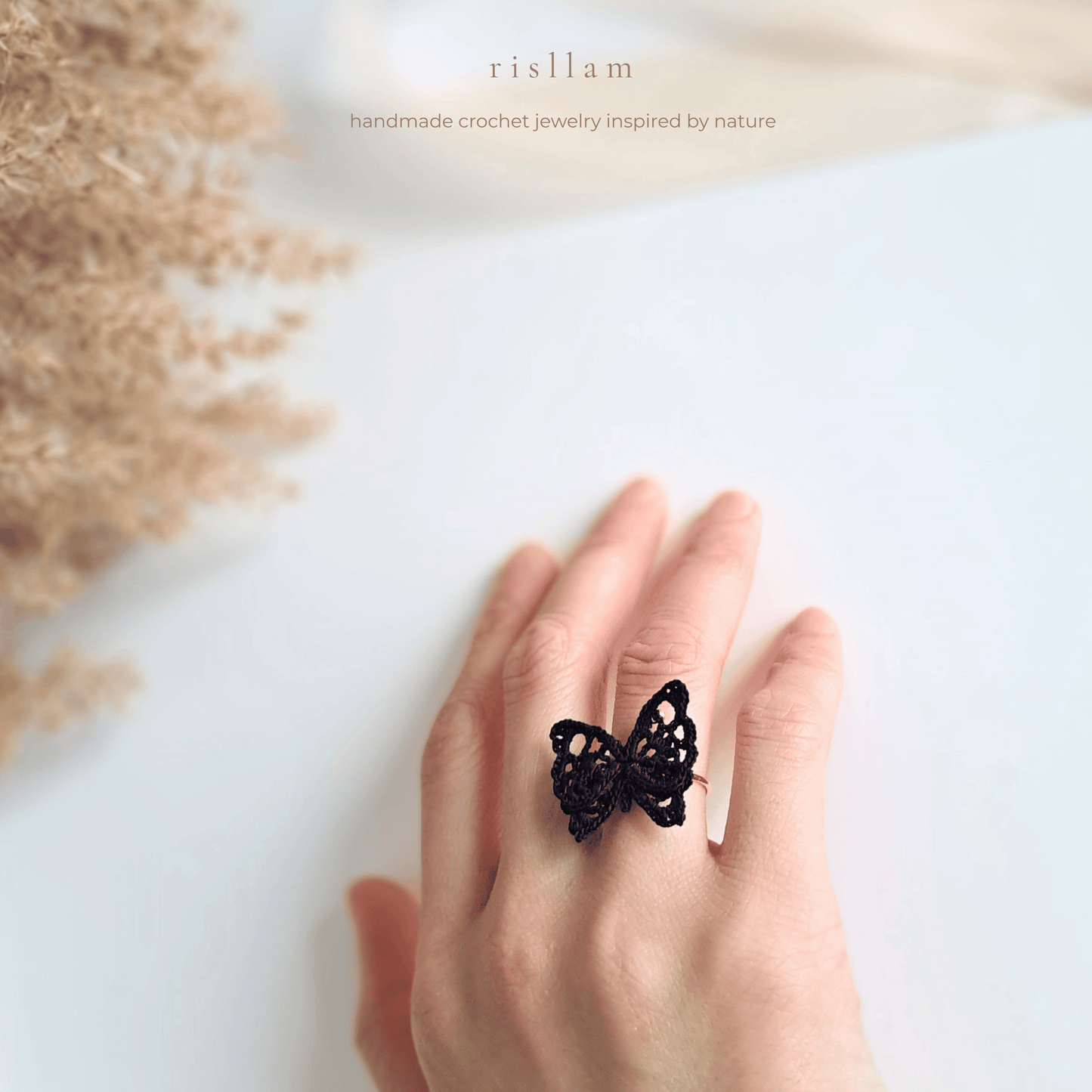 Crochet Butterfly Ring