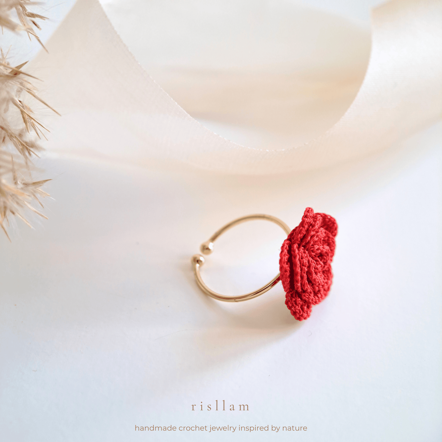 Crochet Rose Ring