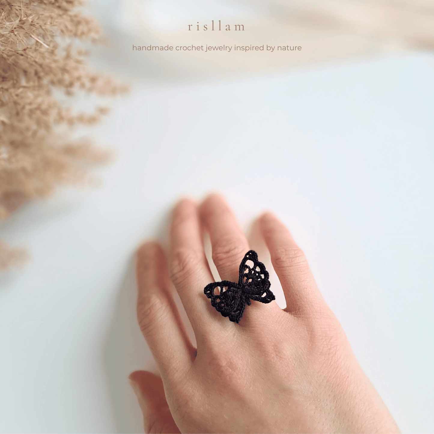 Crochet Butterfly Ring