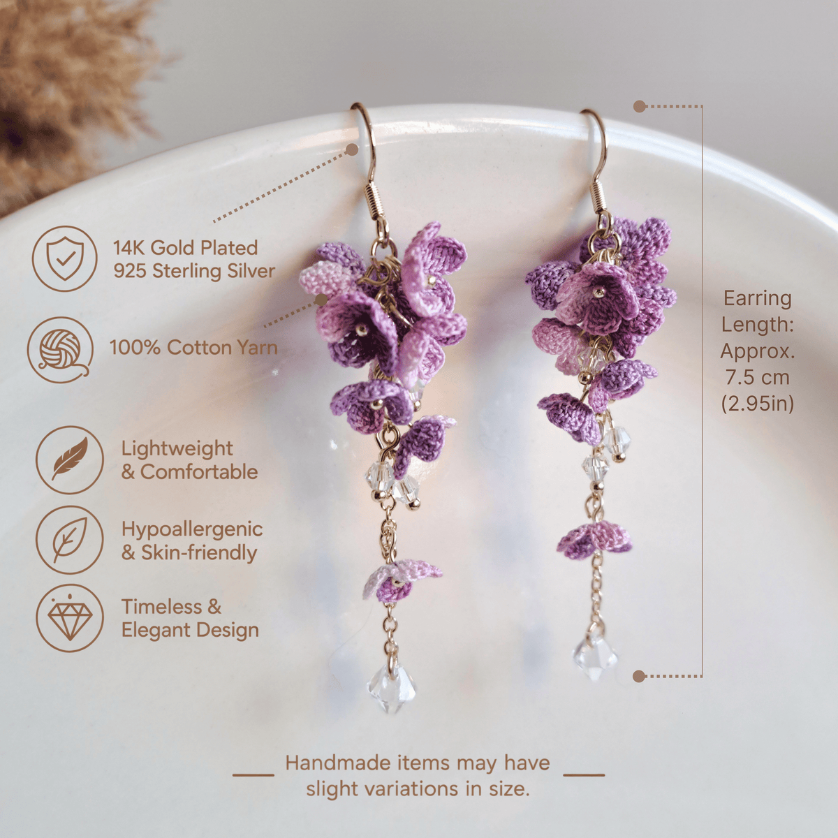 Micro Crochet Black Floral Crystal Dangle Earrings, Black Blossom Cascade Earrings, Romantic floral Statement Earrings, Earrings for Anniversary Dinners