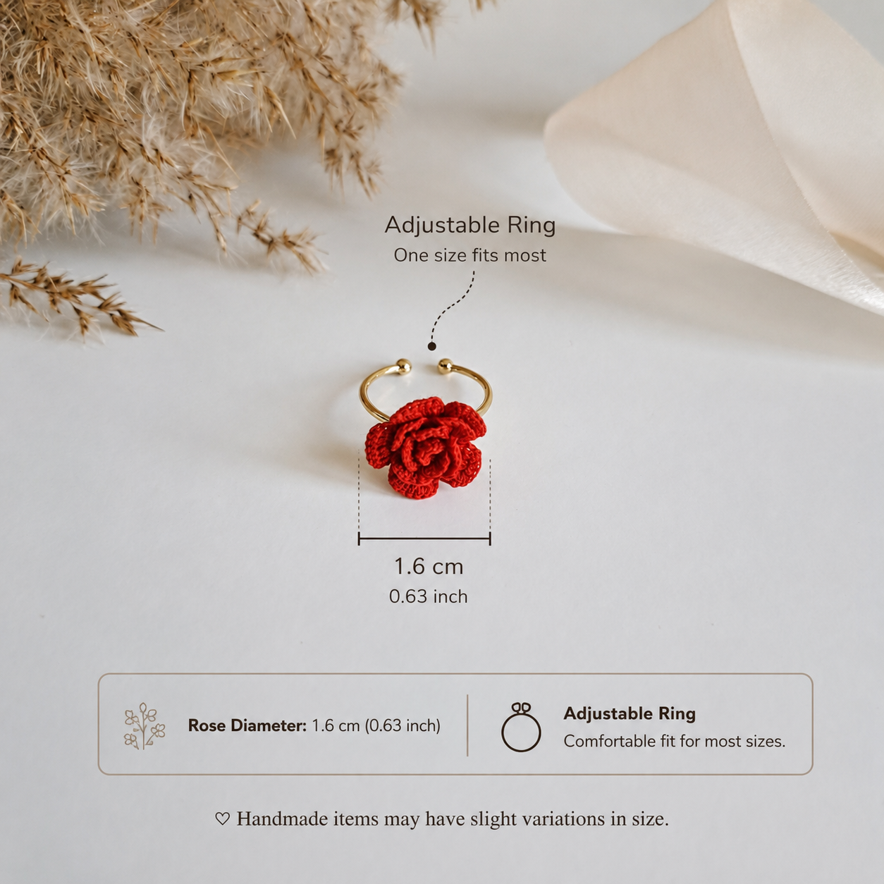 Crochet Rose Ring