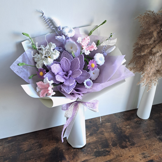 Crochet Amaryllis Bouquet