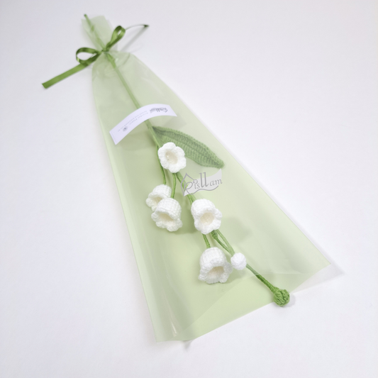 Classic Crochet Lily of the Valley 01 in Clear Gift Bag - Ready to Go (White, Pink, Blue, Orange)