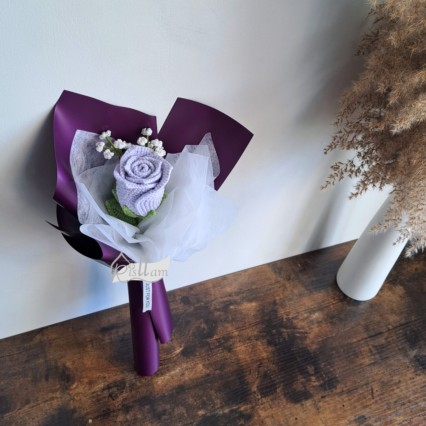 Stemware Rose 01 & Baby's Breath Bouquet