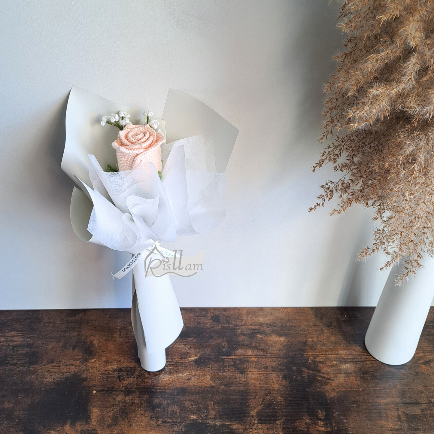 Stemware Rose 01 & Baby's Breath Bouquet