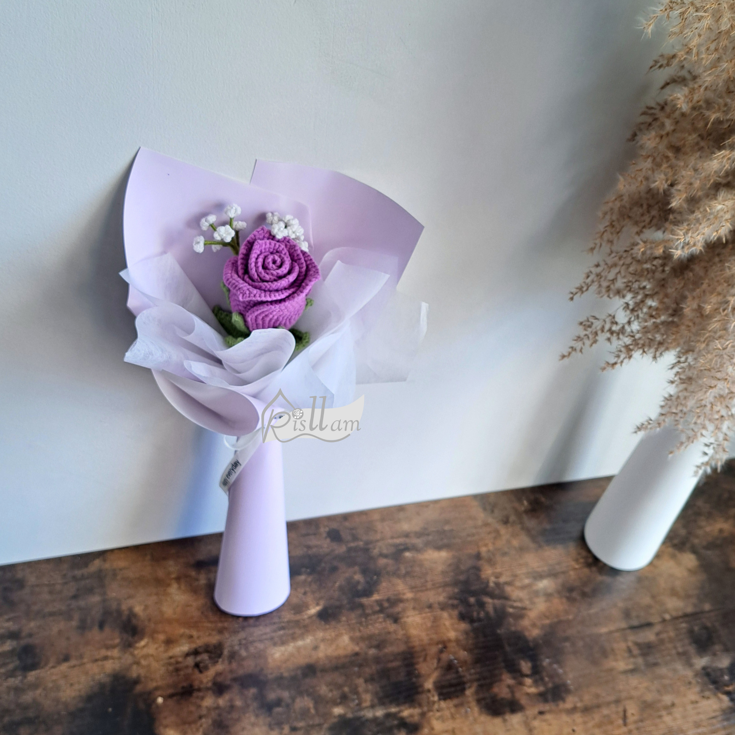 Stemware Rose 01 & Baby's Breath Bouquet