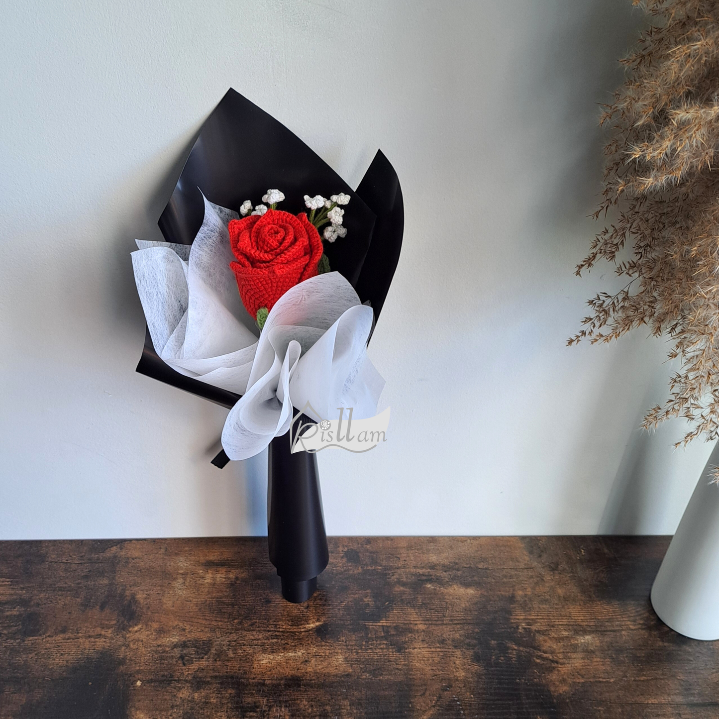 Stemware Rose 01 & Baby's Breath Bouquet