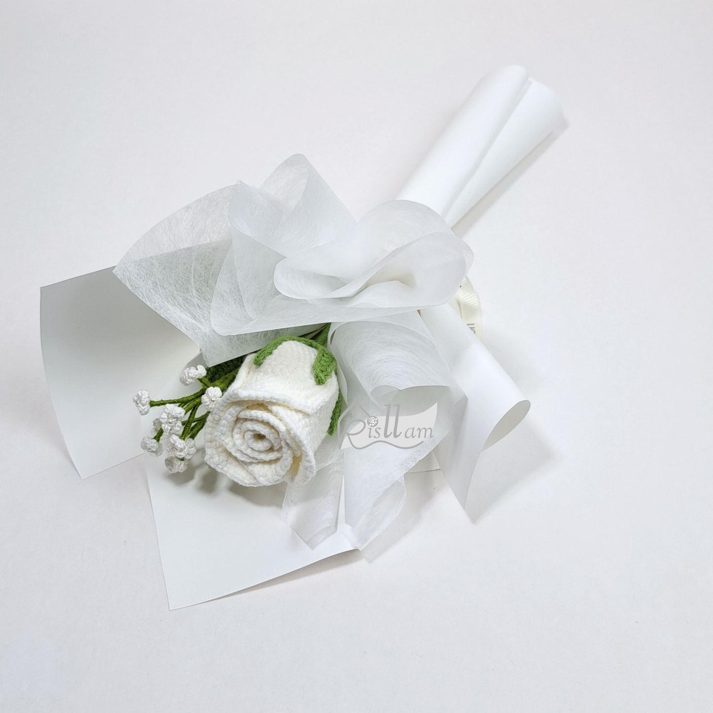 Stemware Rose 01 & Baby's Breath Bouquet