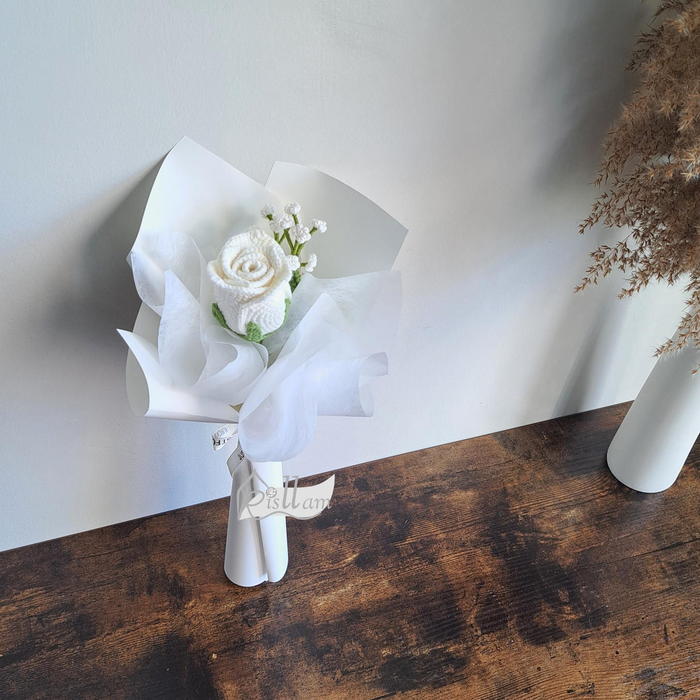 Stemware Rose 01 & Baby's Breath Bouquet