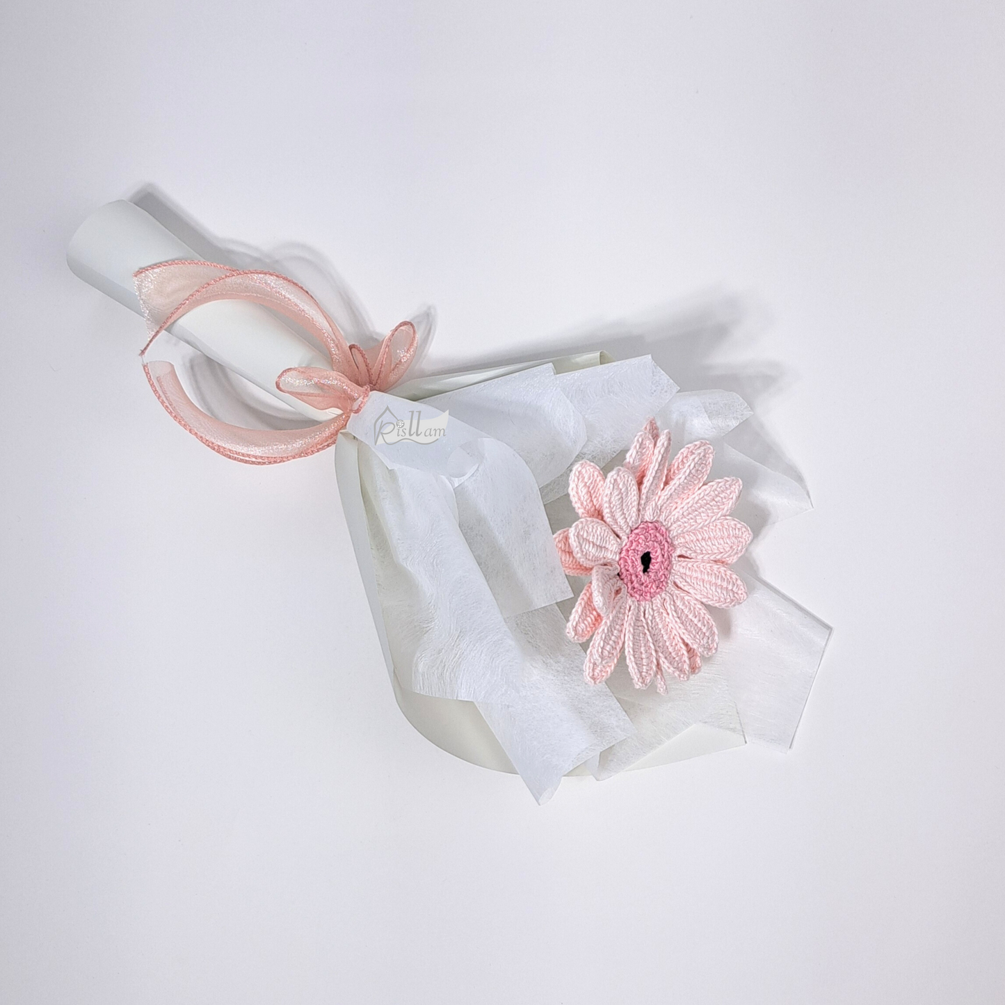 Single African Daisy 02 Bouquet - Light Pink