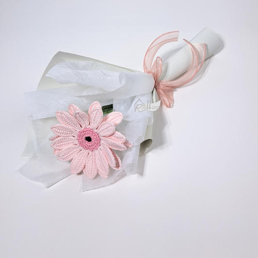 Single African Daisy 02 Bouquet - Light Pink