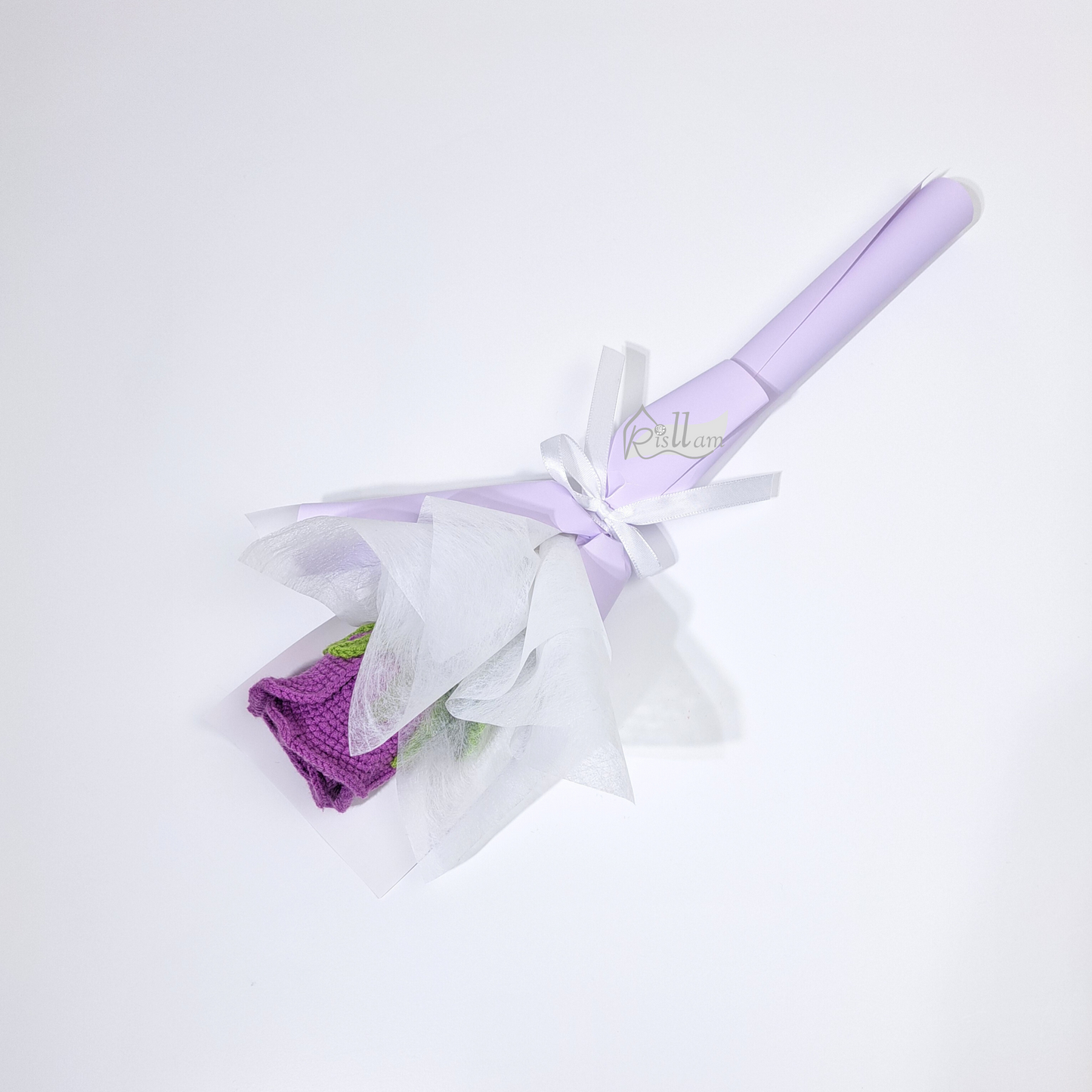 Single Stemware Rose 01 Bouquet- Red, Pink, Blue, White, Purple