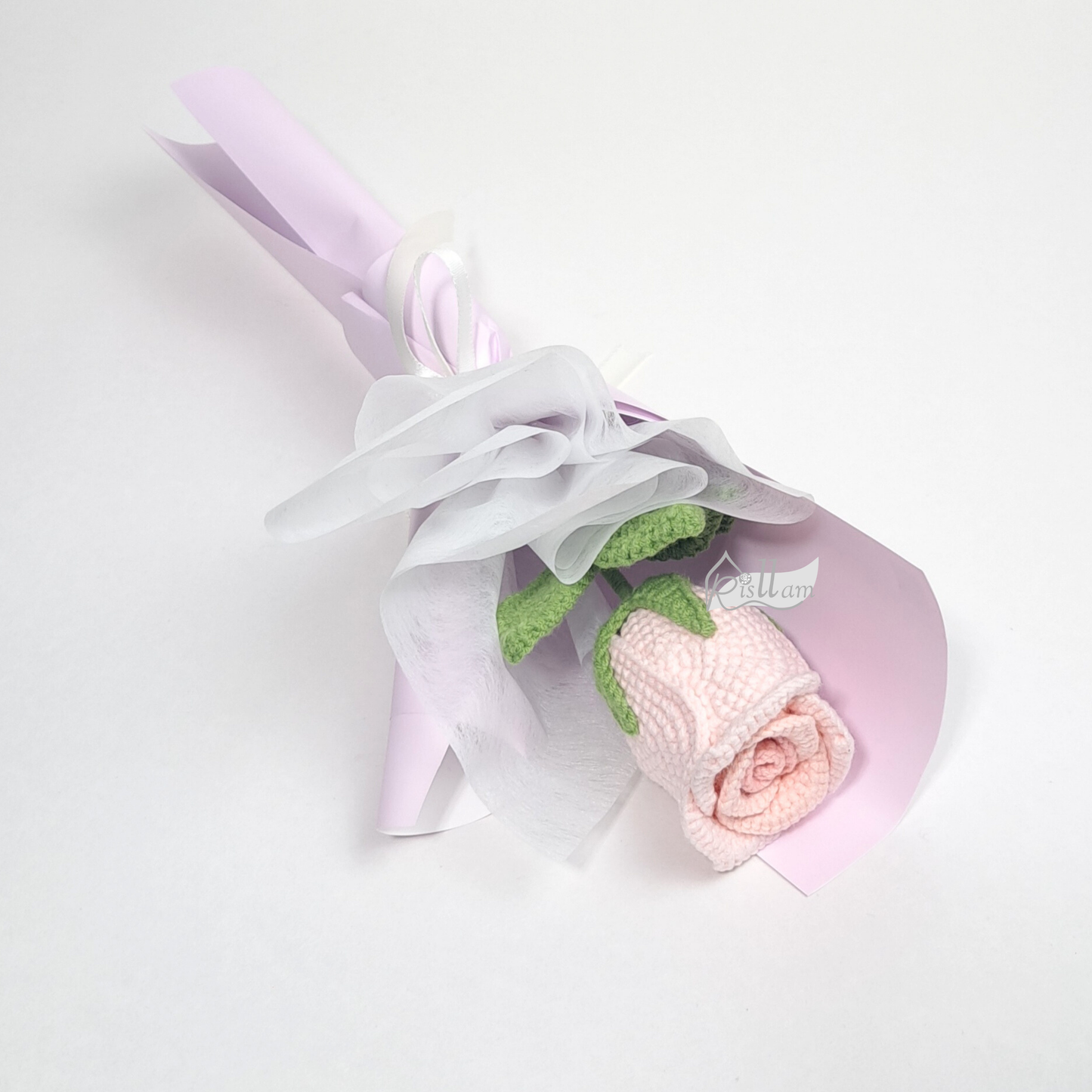 Single Stemware Rose 01 Bouquet- Red, Pink, Blue, White, Purple