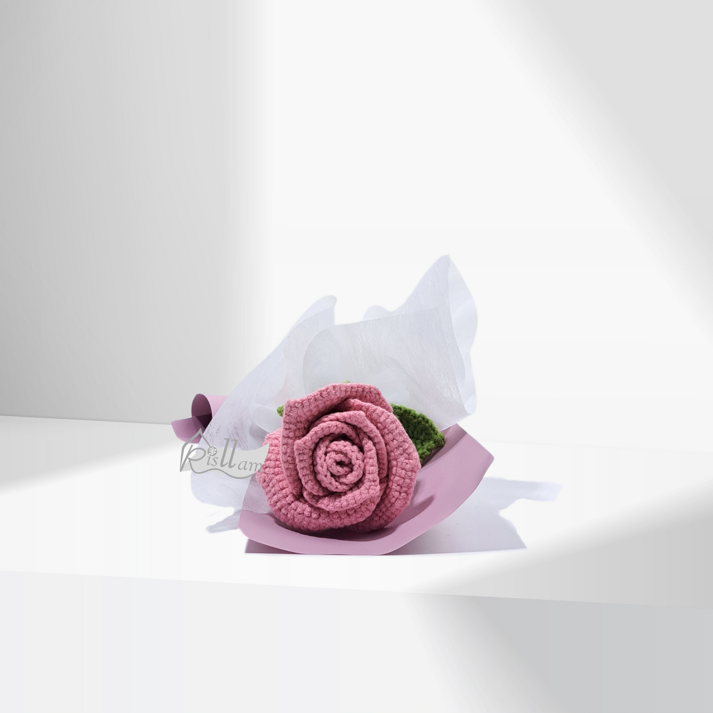 Single Stemware Rose 01 Bouquet- Red, Pink, Blue, White, Purple