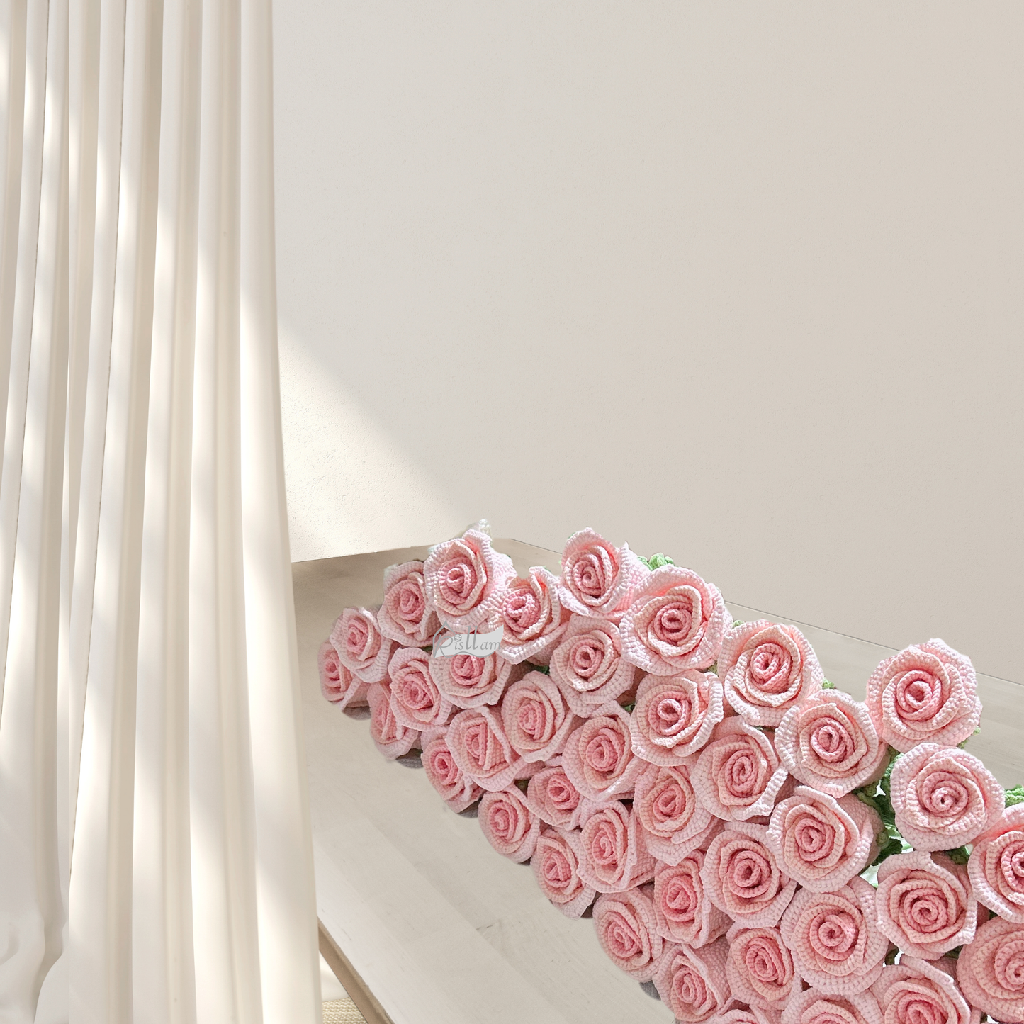 Stemware Rose 04 - White, blue