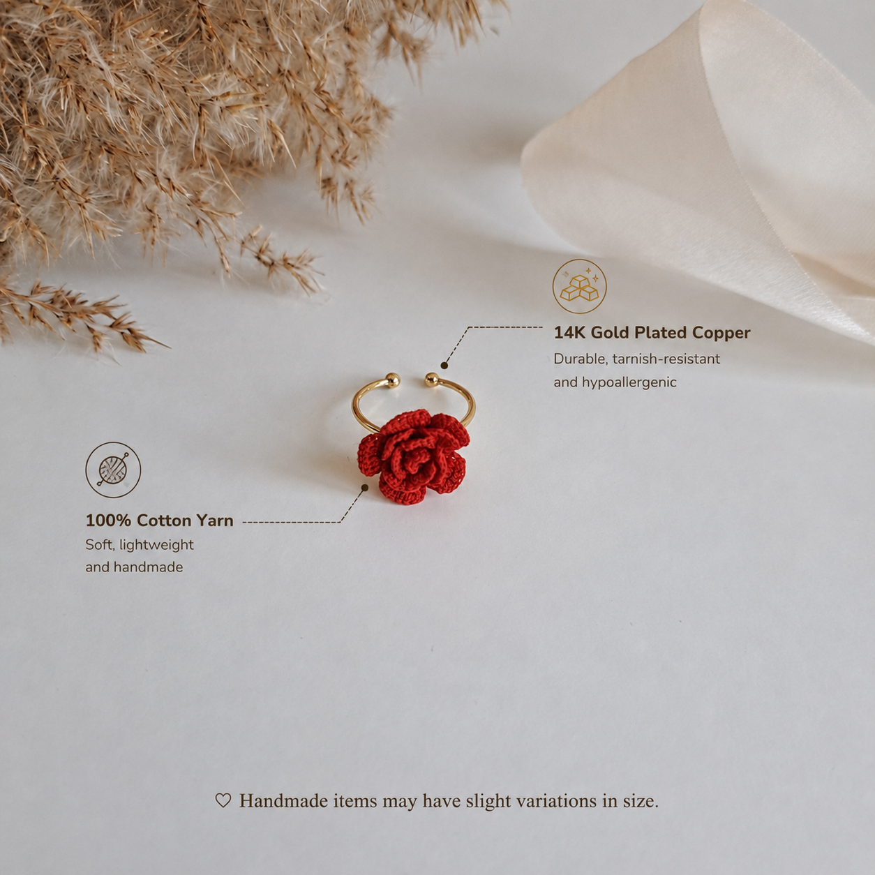 Crochet Rose Ring