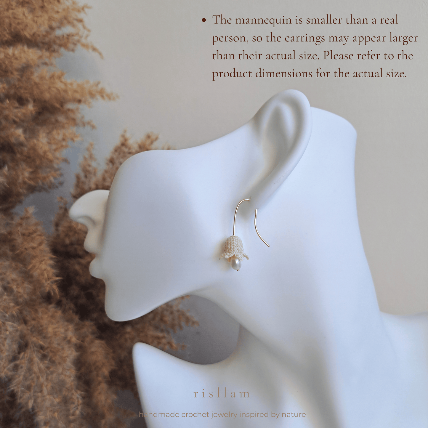 Crochet Lily of the Valley Earrings